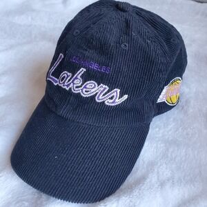 Los Angeles Lakers Mitchell & Ness Hardwood Classics Hat Dad Fit Cap Corduroy